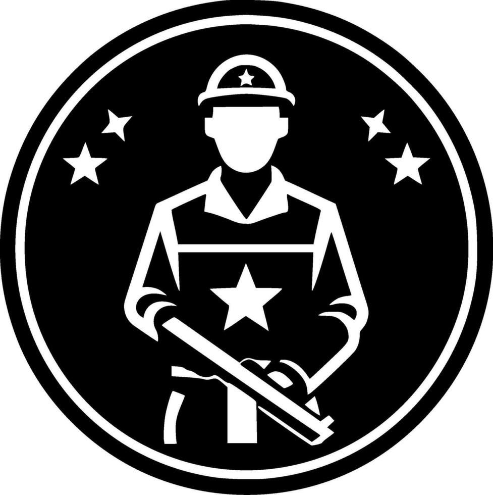 Army - Minimalist and Flat Logo - Vector illustration