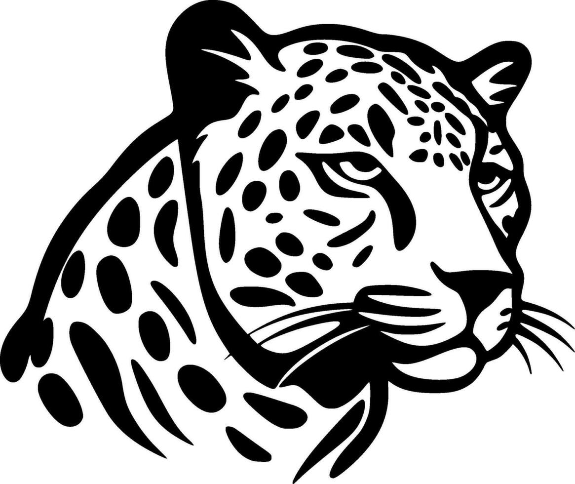 leopardo - minimalista y plano logo - vector ilustración