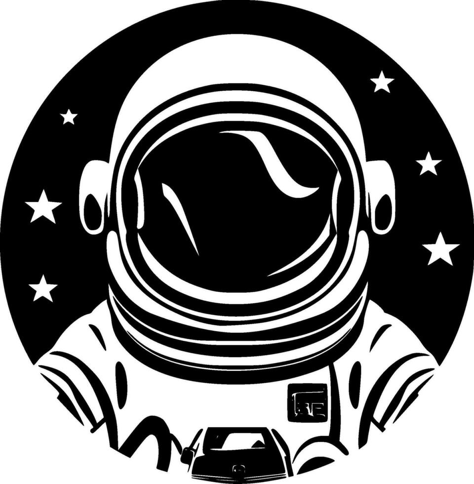 astronauta - minimalista y plano logo - vector ilustración