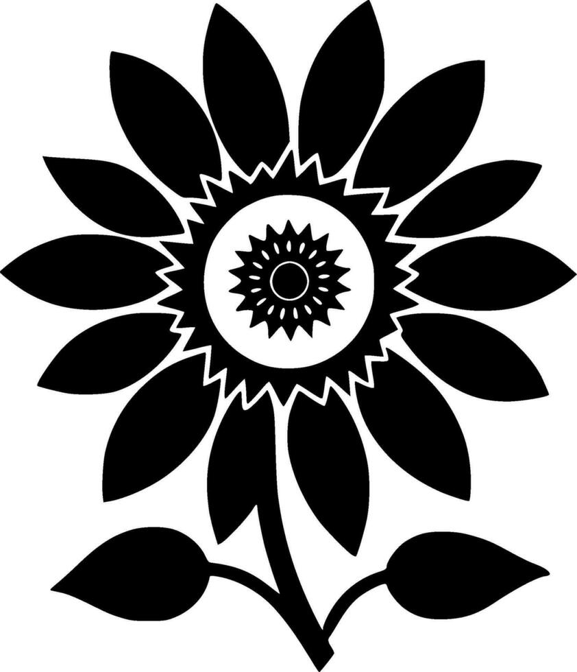 Flower - Minimalist and Flat Logo - Vector illustration