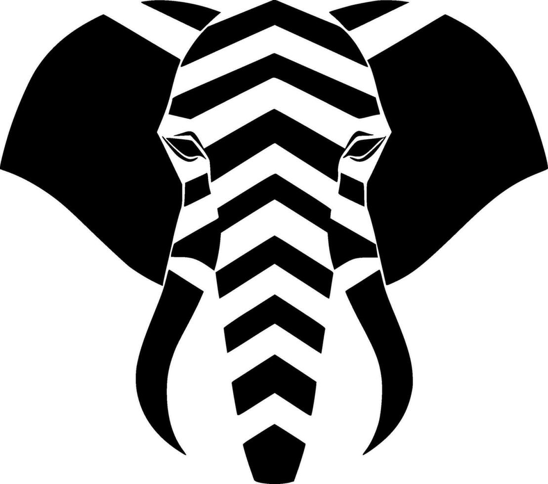 Elephant, Minimalist and Simple Silhouette - Vector illustration