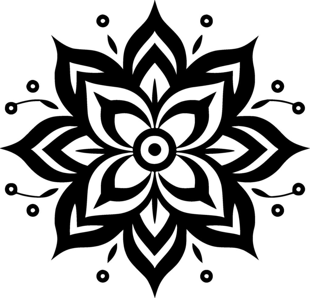 Mandala, Minimalist and Simple Silhouette - Vector illustration
