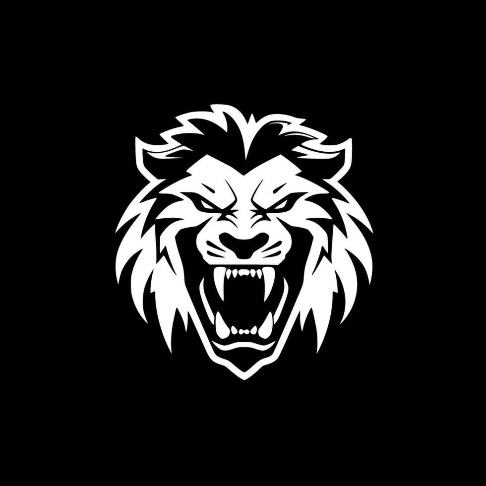 Lion - Minimalist and Flat Logo - Vector illustration