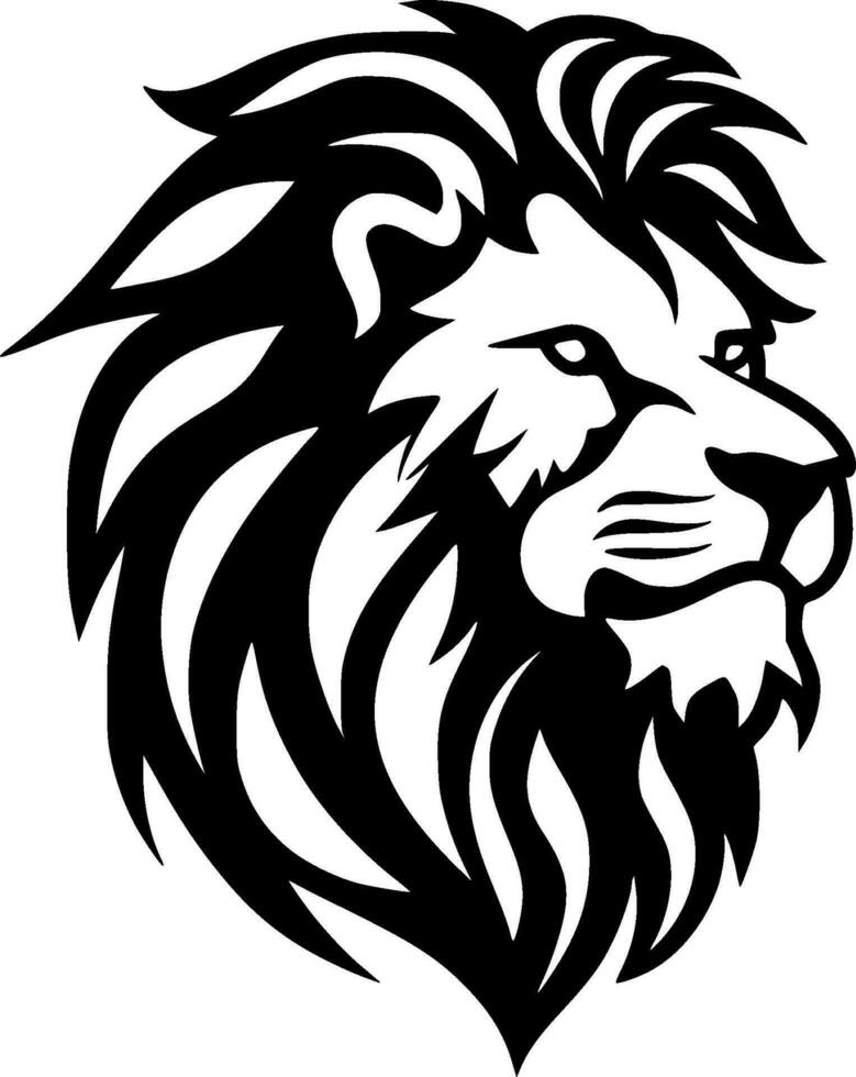 Lion, Minimalist and Simple Silhouette - Vector illustration