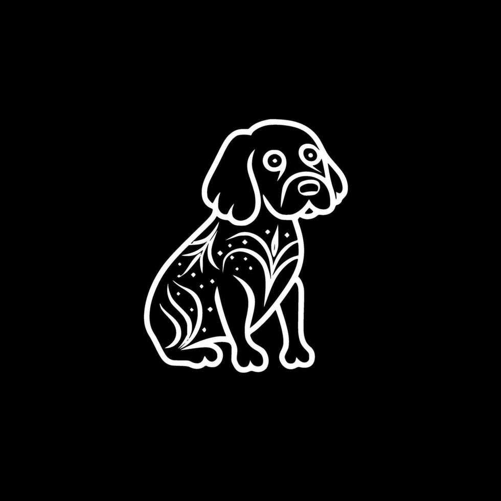Dog - Minimalist and Flat Logo - Vector illustration
