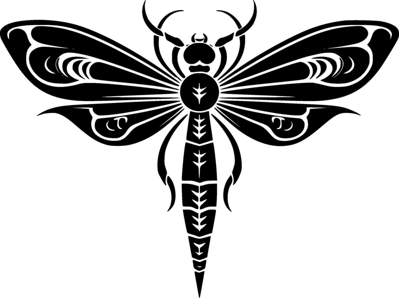 Dragonfly - Minimalist and Flat Logo - Vector illustration
