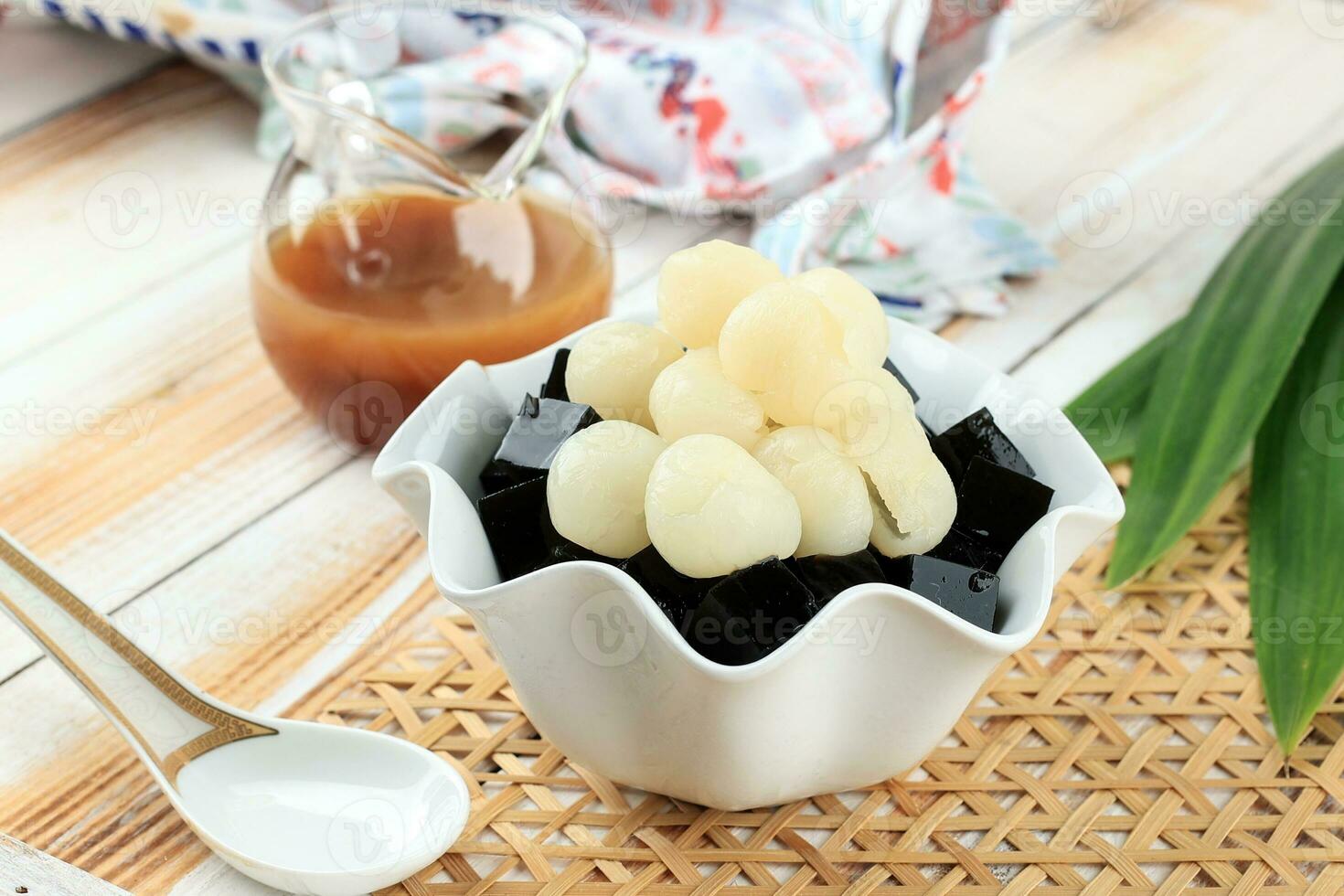 Black Grass Jelly Mesona Chinensis photo