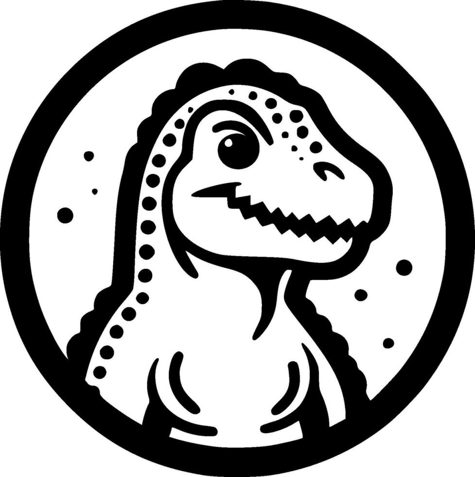 dino - minimalista y plano logo - vector ilustración