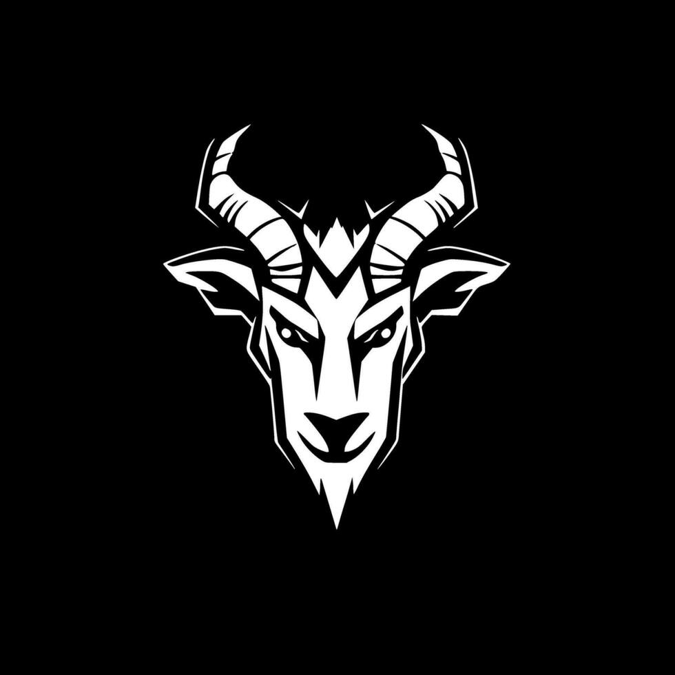 Goat - Black and White Isolated Icon - Vector illustration