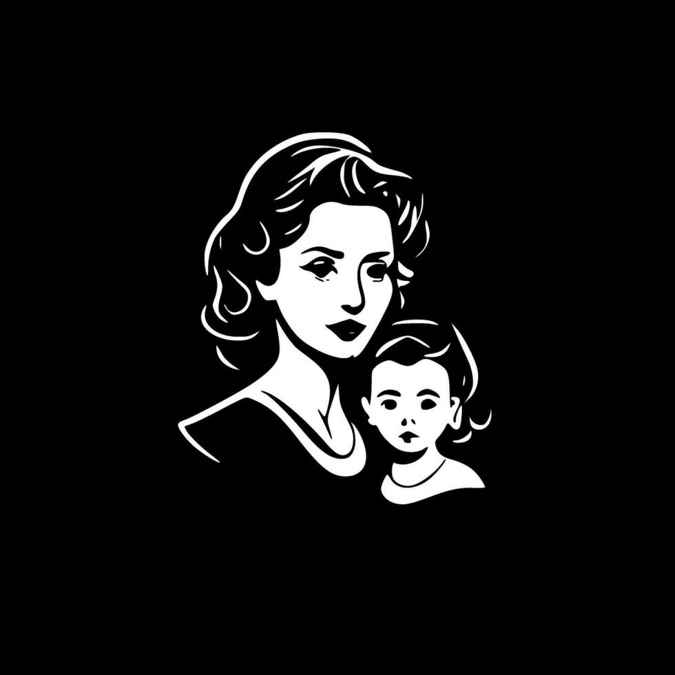 Mom - High Quality Vector Logo - Vector illustration ideal for T-shirt graphic