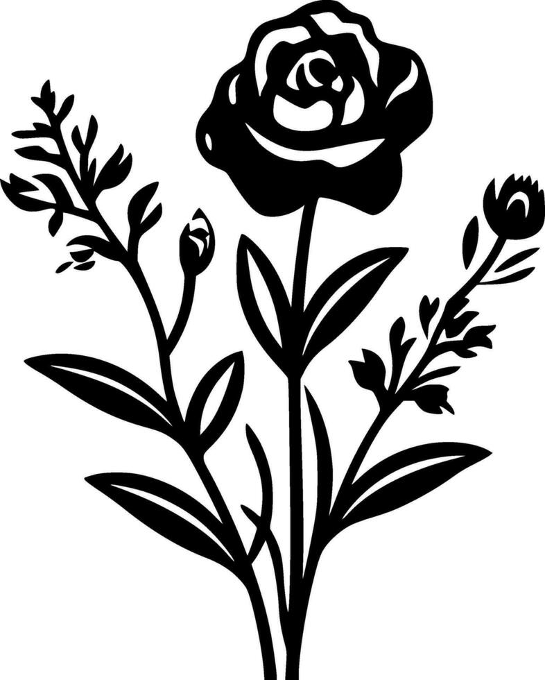 Flowers - Minimalist and Flat Logo - Vector illustration