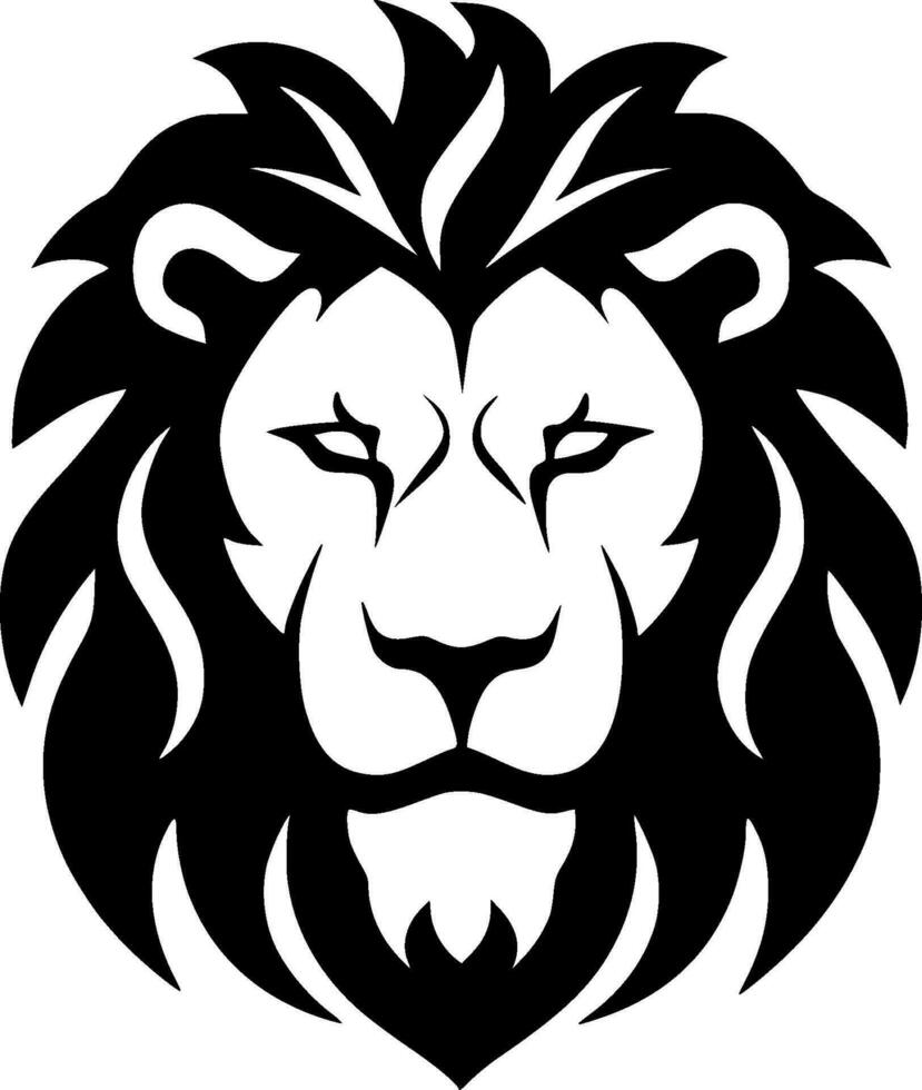 Lion, Minimalist and Simple Silhouette - Vector illustration