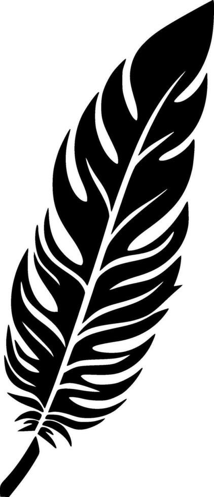 pluma, negro y blanco vector ilustración
