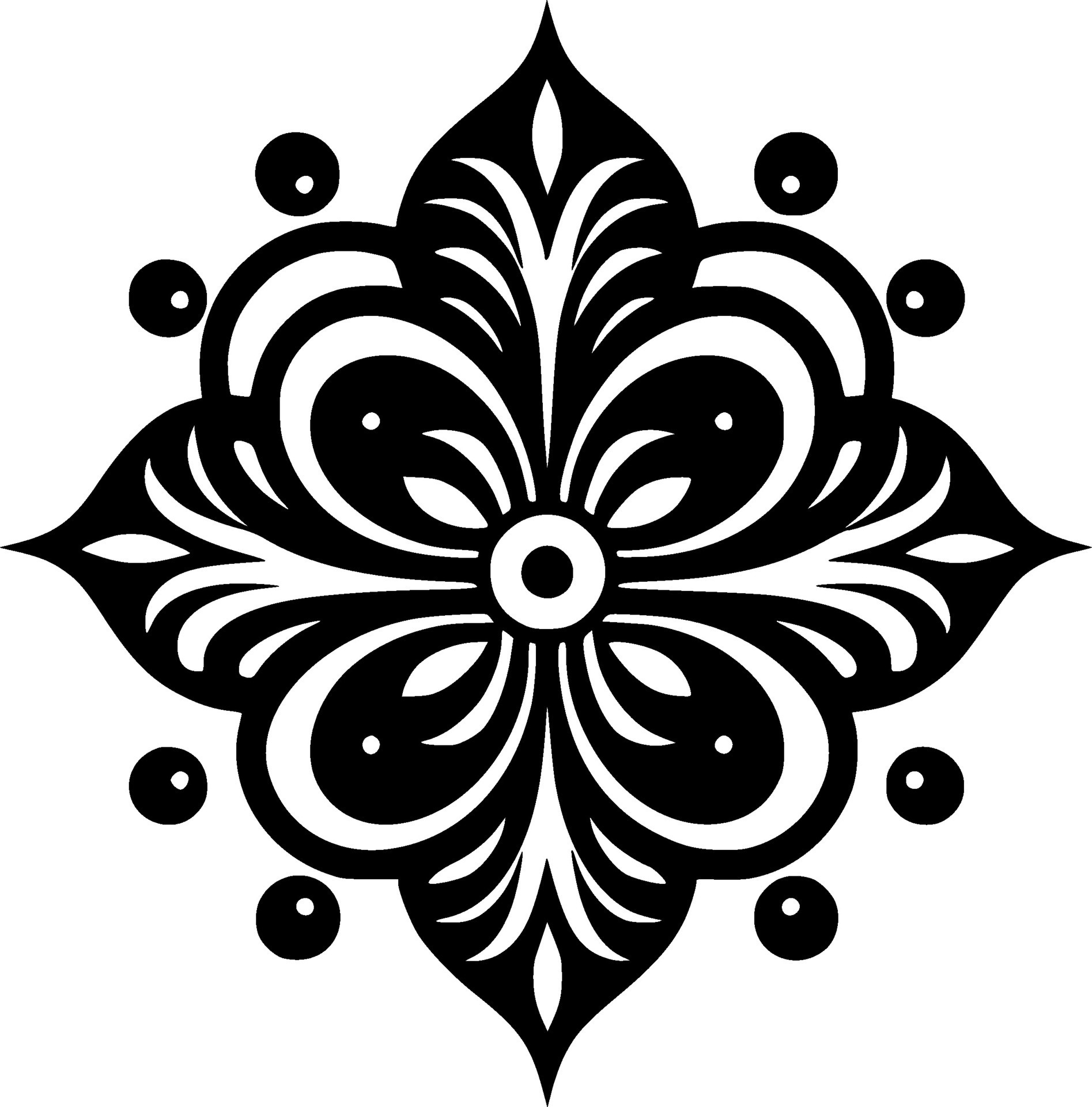 Mandala, Black and White Vector illustration 26707912 Vector Art at