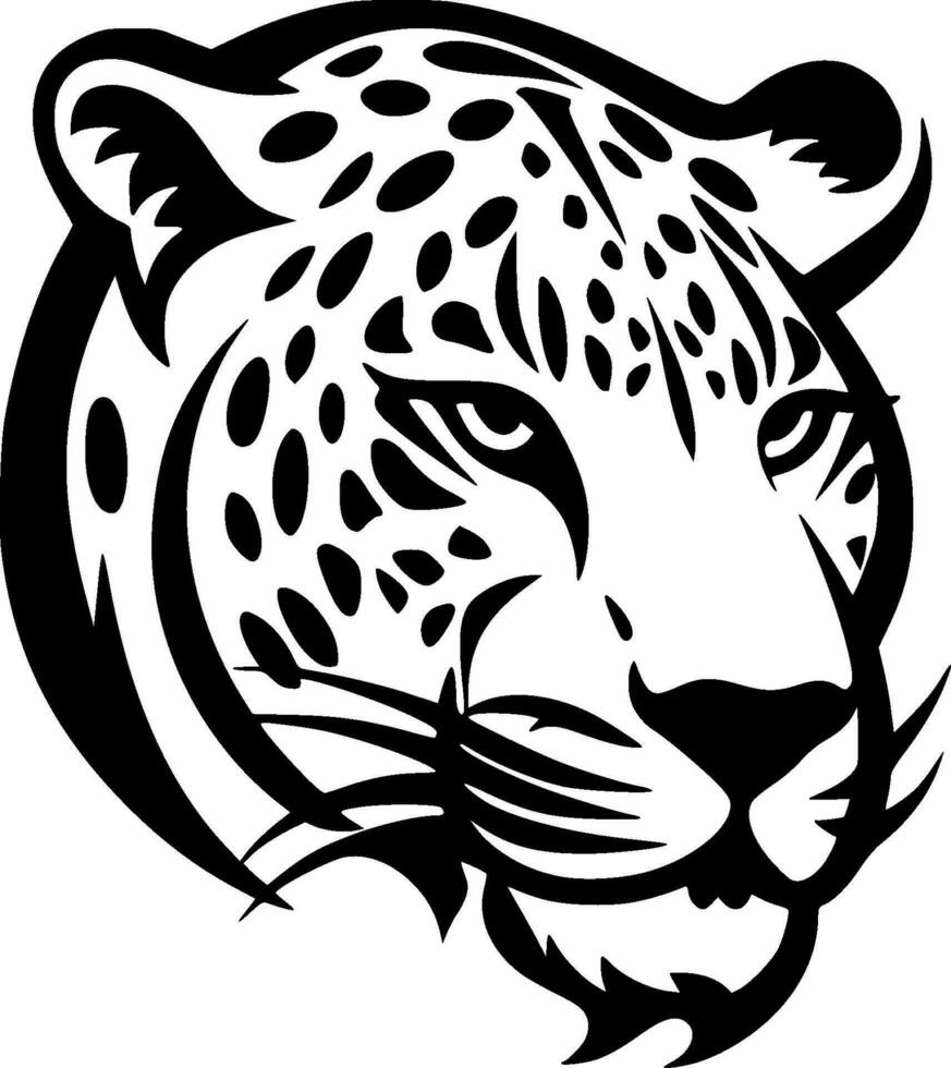 Leopard, Minimalist and Simple Silhouette - Vector illustration