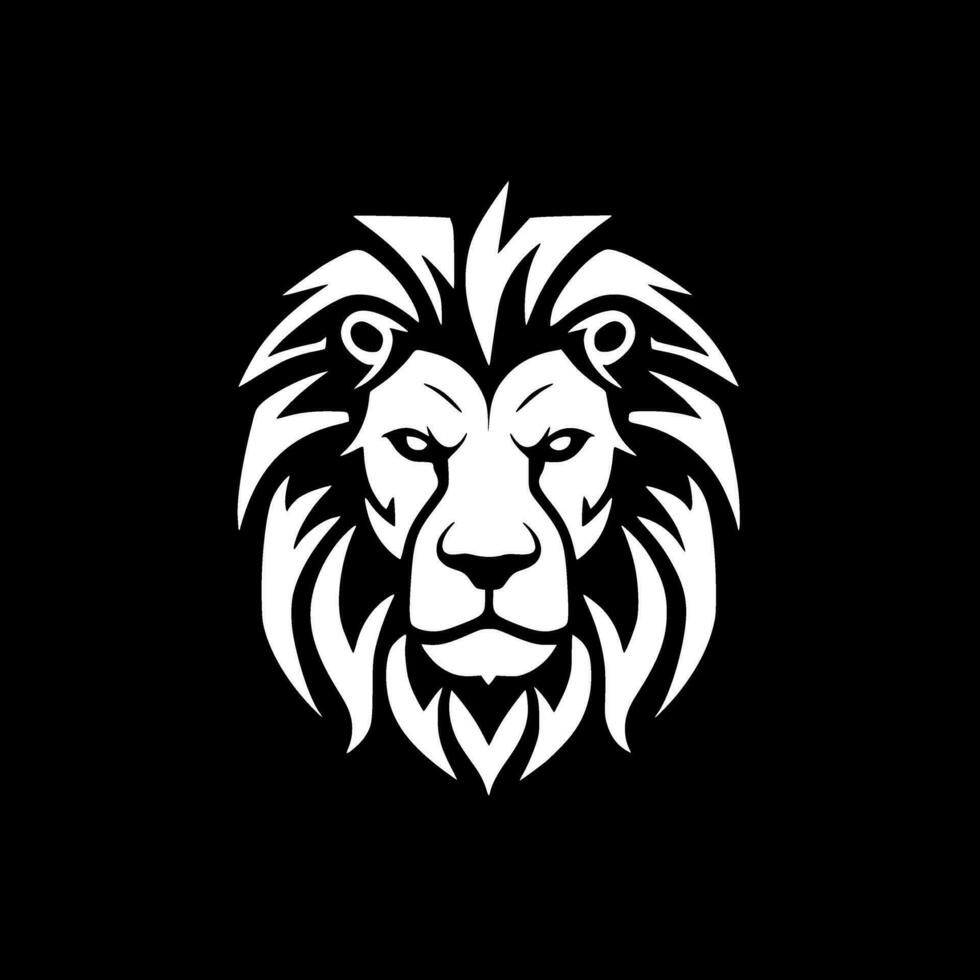 Lion, Minimalist and Simple Silhouette - Vector illustration