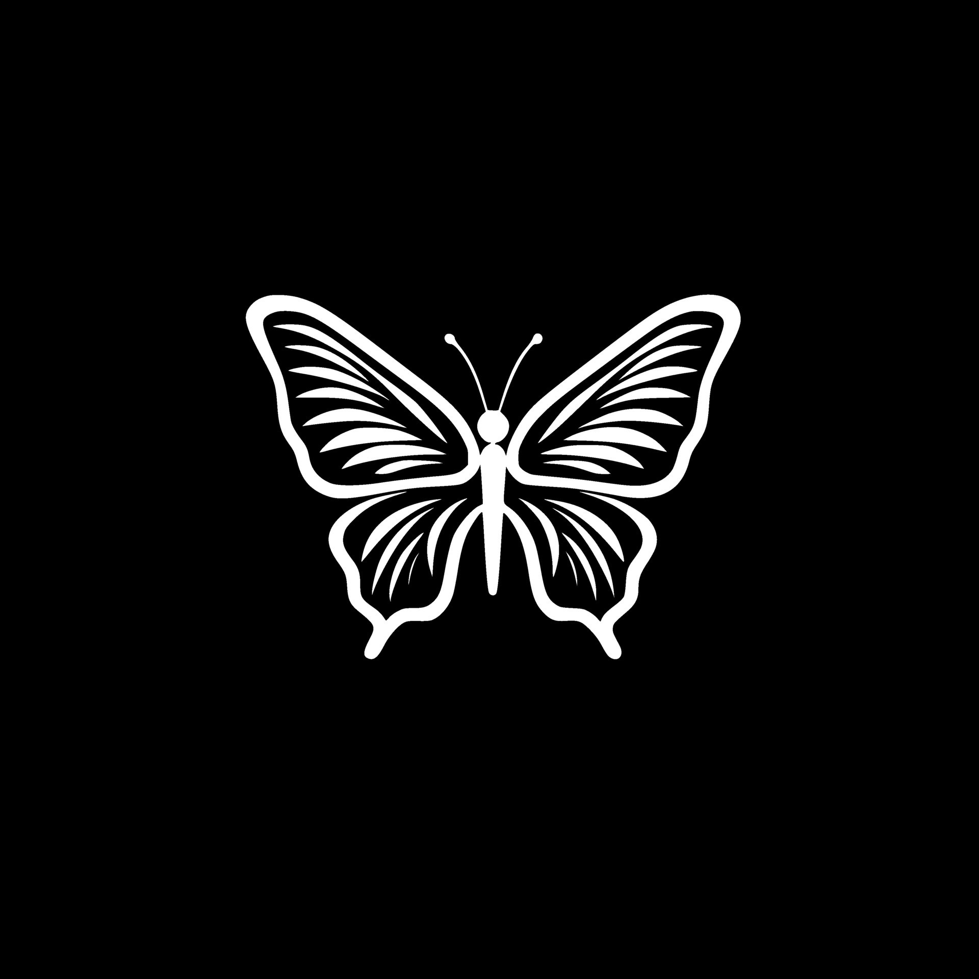 Butterfly, Black and White Vector illustration 26707962 Vector Art at