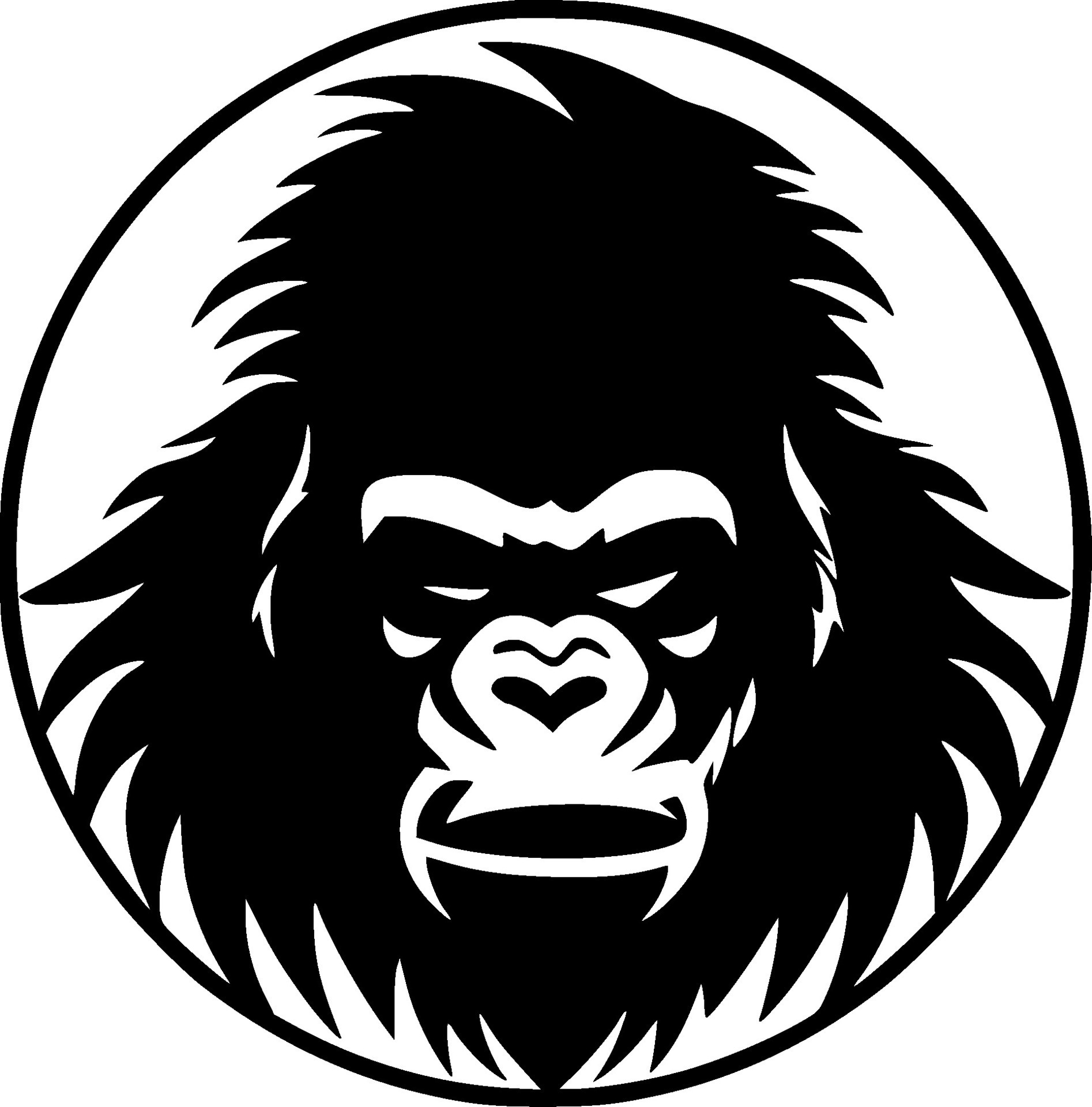 Gorilla, Minimalist and Simple Silhouette - Vector illustration ...