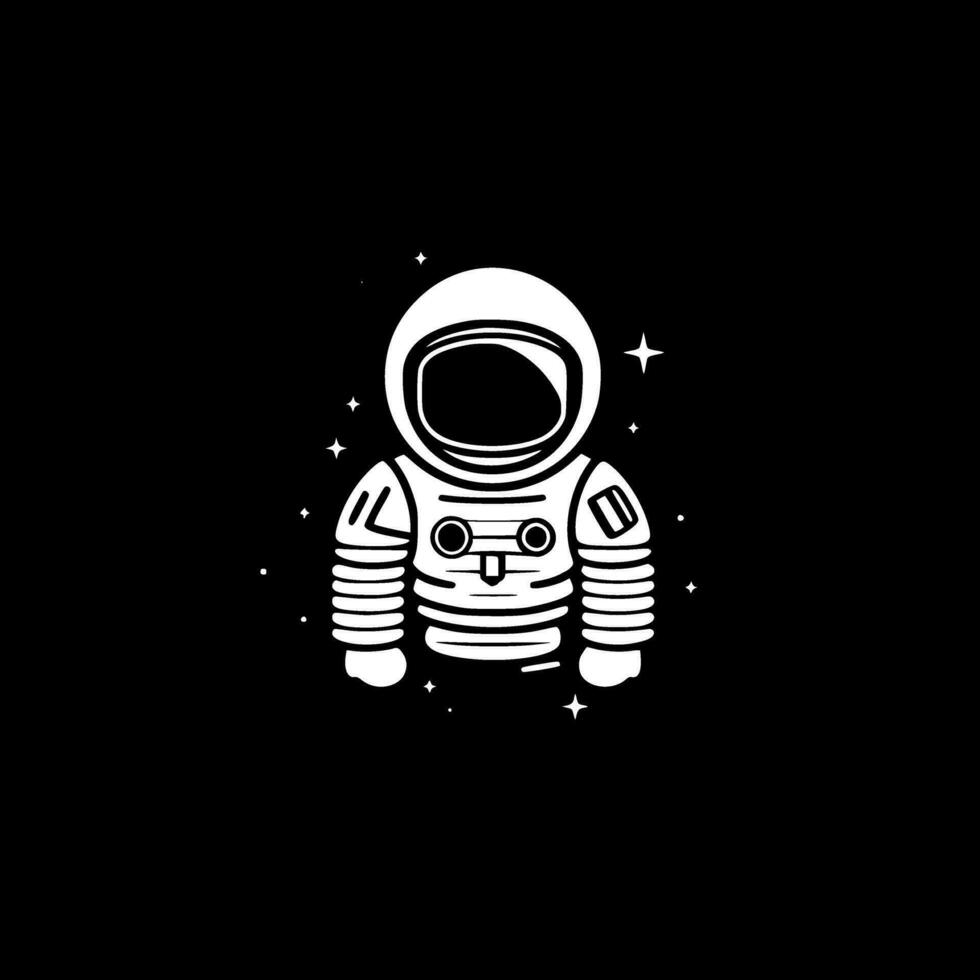 astronauta - minimalista y plano logo - vector ilustración