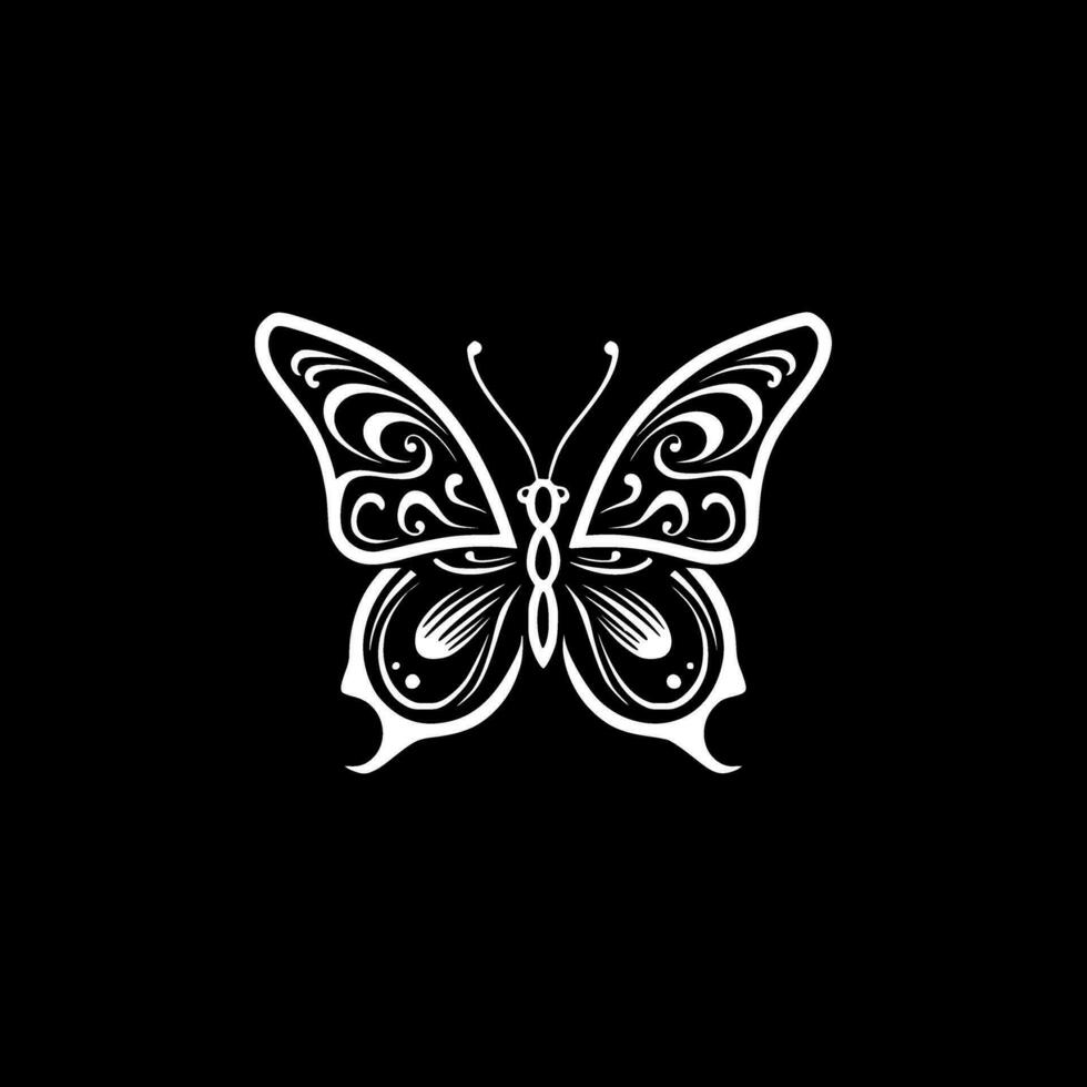 mariposa, minimalista y sencillo silueta - vector ilustración