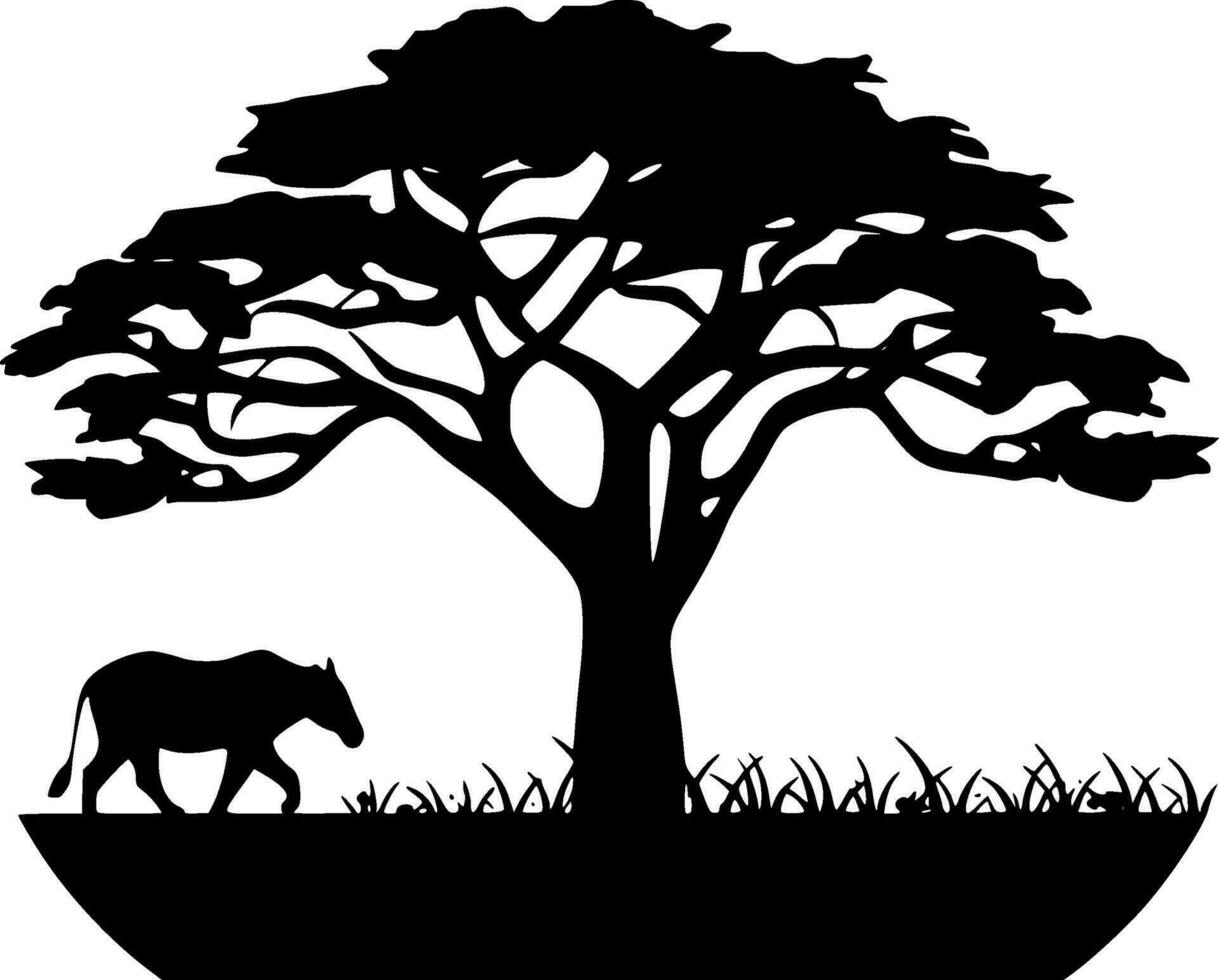 Africa, Minimalist and Simple Silhouette - Vector illustration