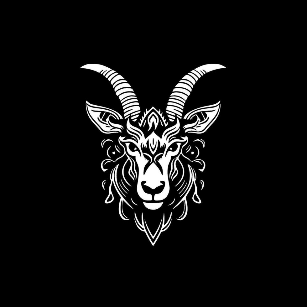 Goat, Minimalist and Simple Silhouette - Vector illustration