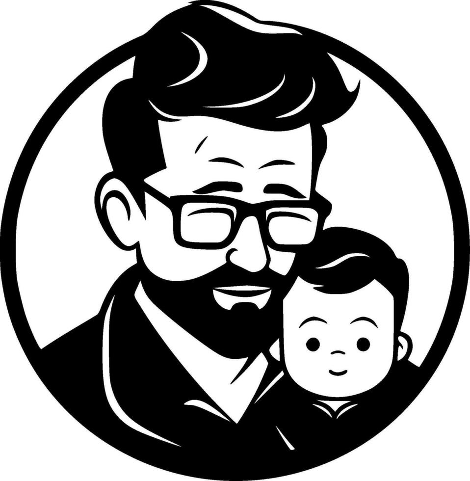 Father, Minimalist and Simple Silhouette - Vector illustration