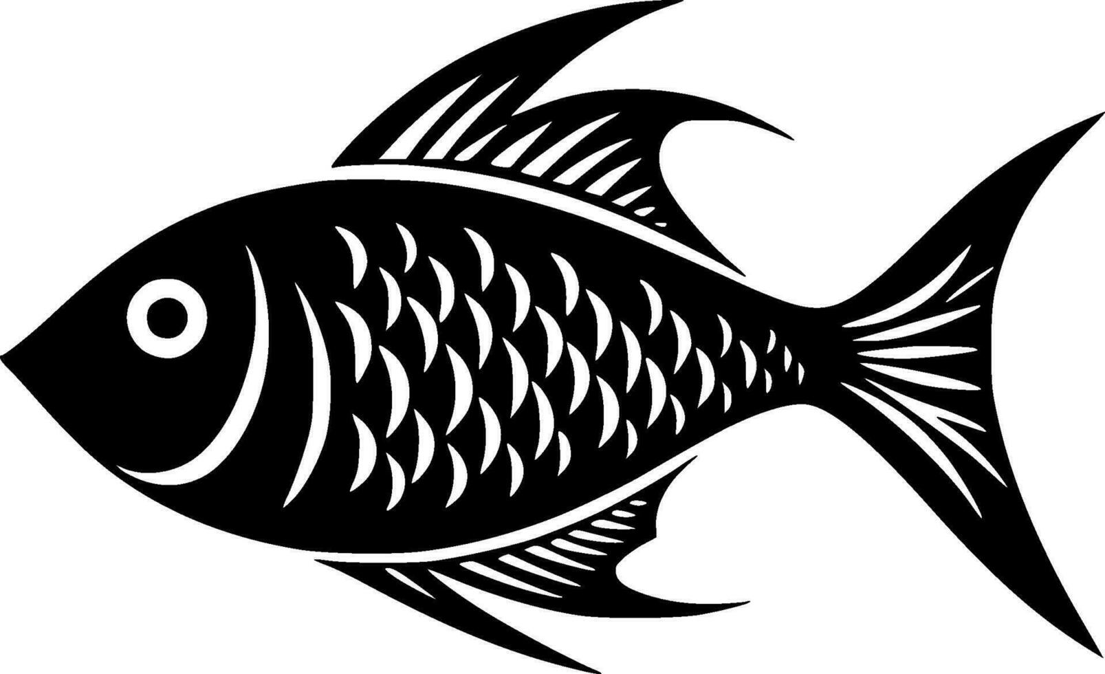 Fish Black And White Vector Illustration 26708149 Vector Art At Vecteezy Fish Black And White Illustration Vector