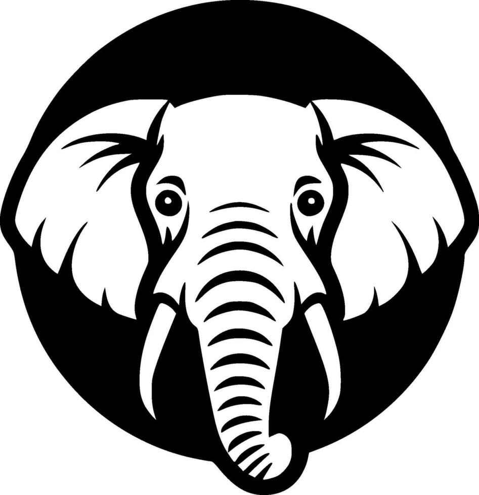 Elephant, Minimalist and Simple Silhouette - Vector illustration