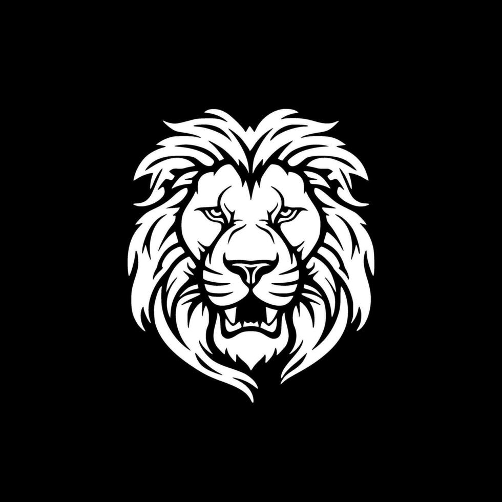 león - minimalista y plano logo - vector ilustración