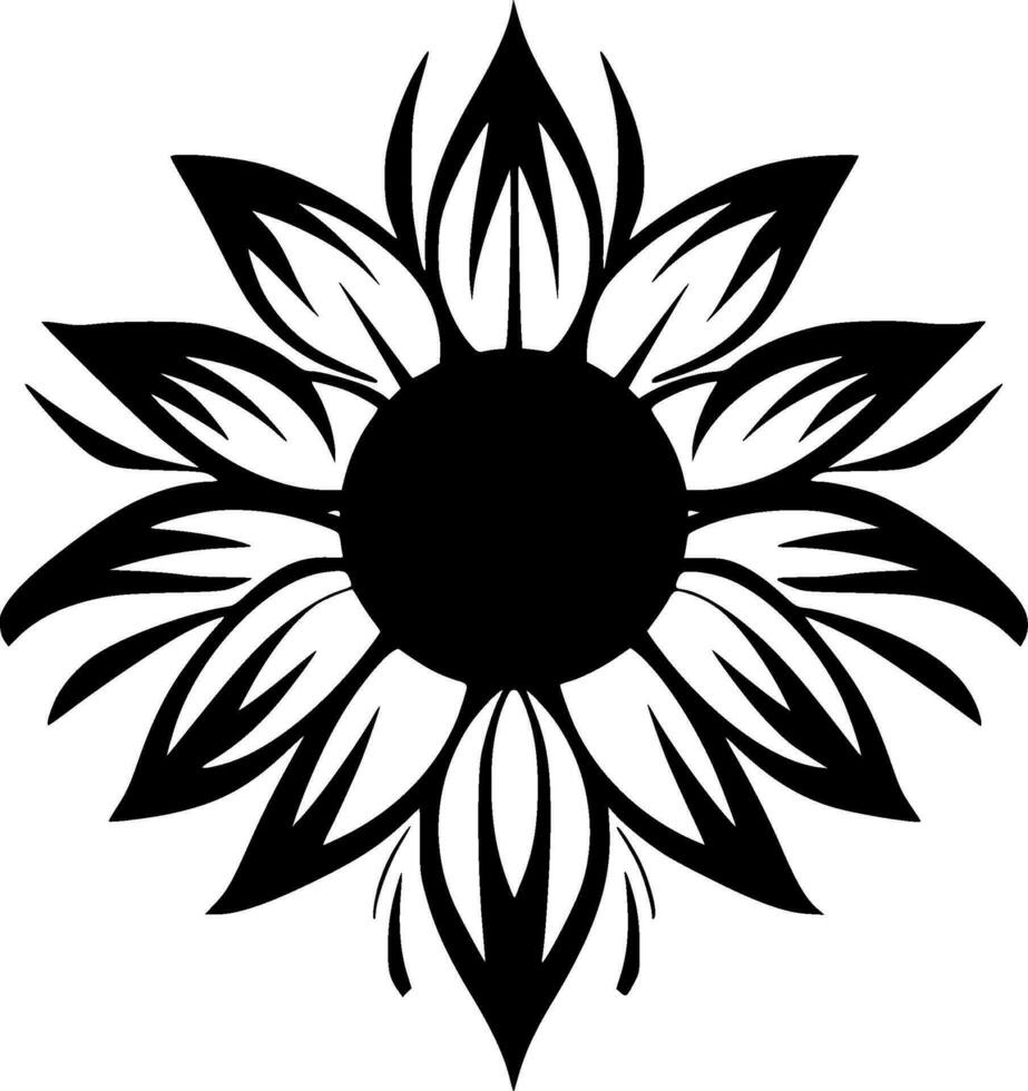 flor - minimalista y plano logo - vector ilustración