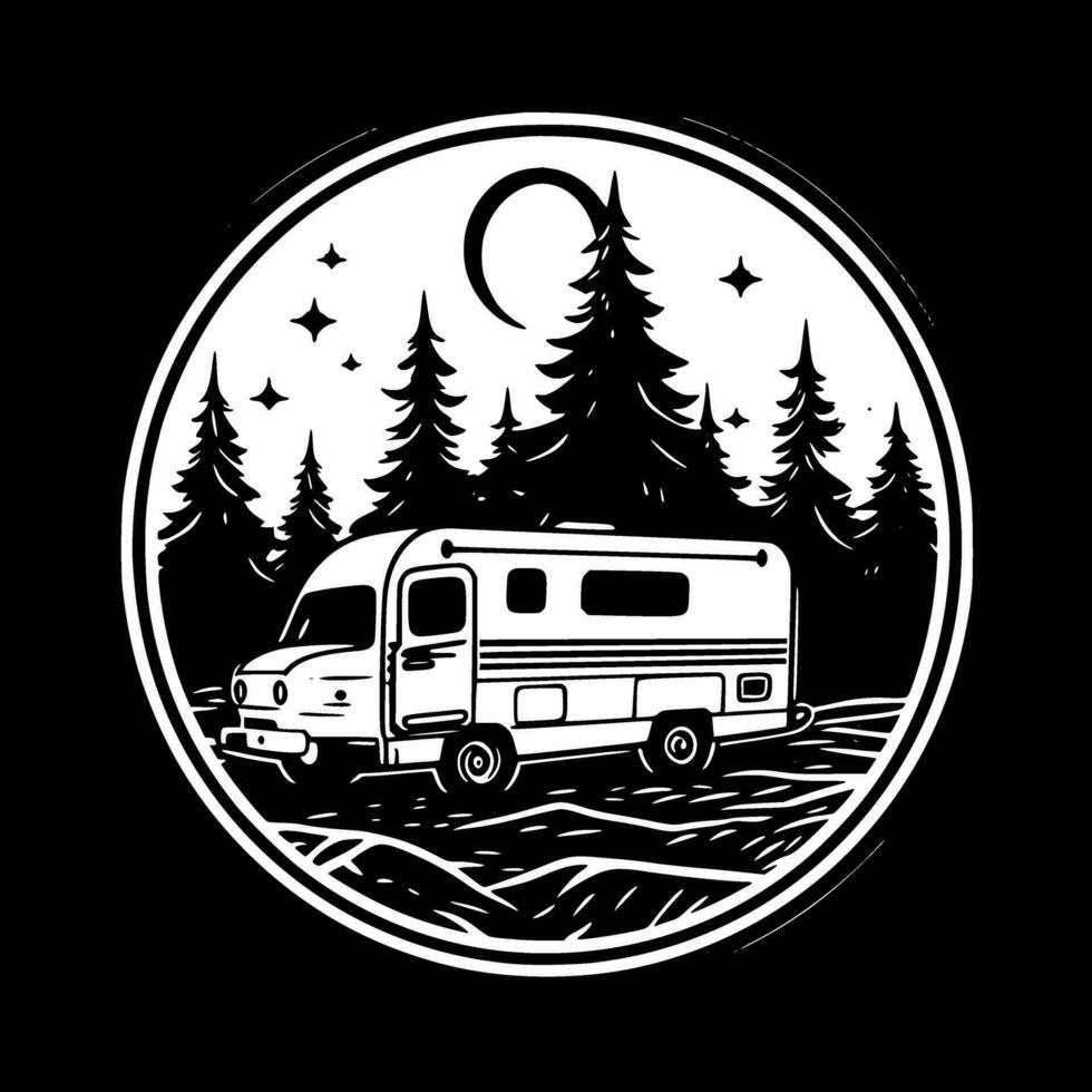 Camping - High Quality Vector Logo - Vector illustration ideal for T-shirt graphic