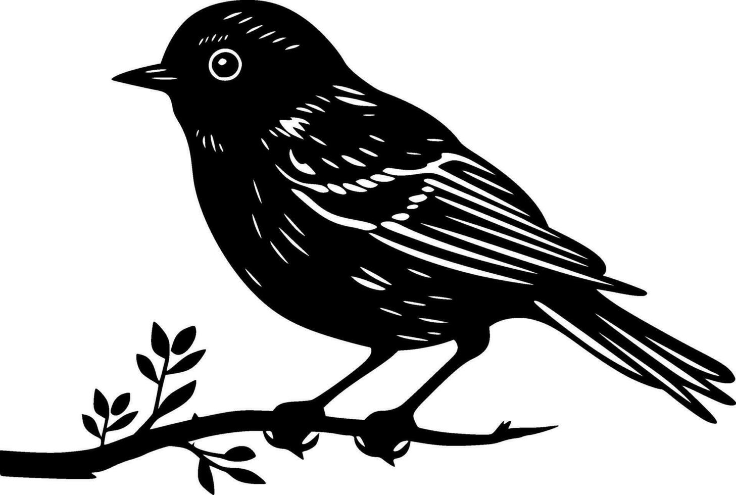 Bird, Minimalist and Simple Silhouette - Vector illustration