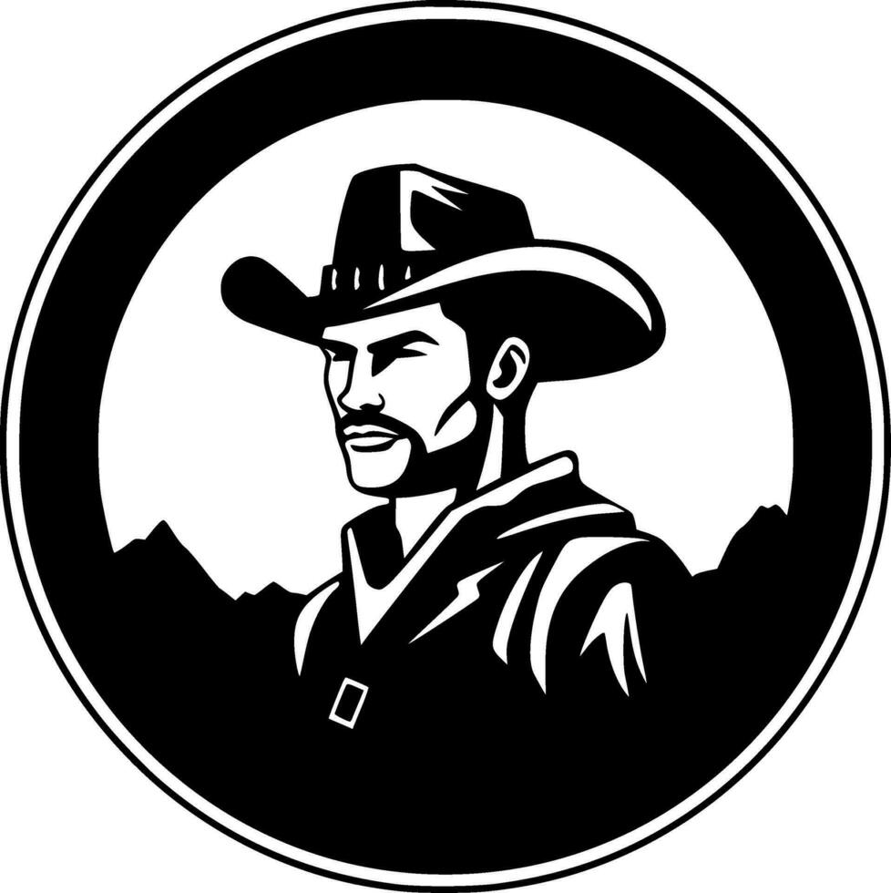 occidental - negro y blanco aislado icono - vector ilustración