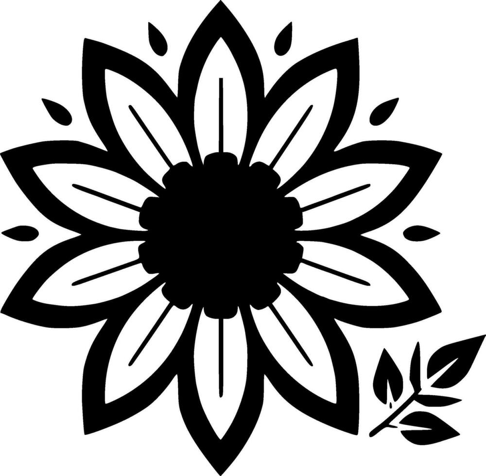 Flower, Minimalist and Simple Silhouette - Vector illustration