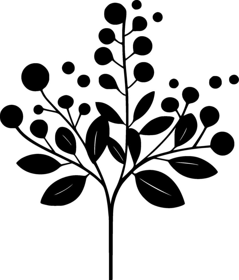 Eucalyptus, Minimalist and Simple Silhouette - Vector illustration