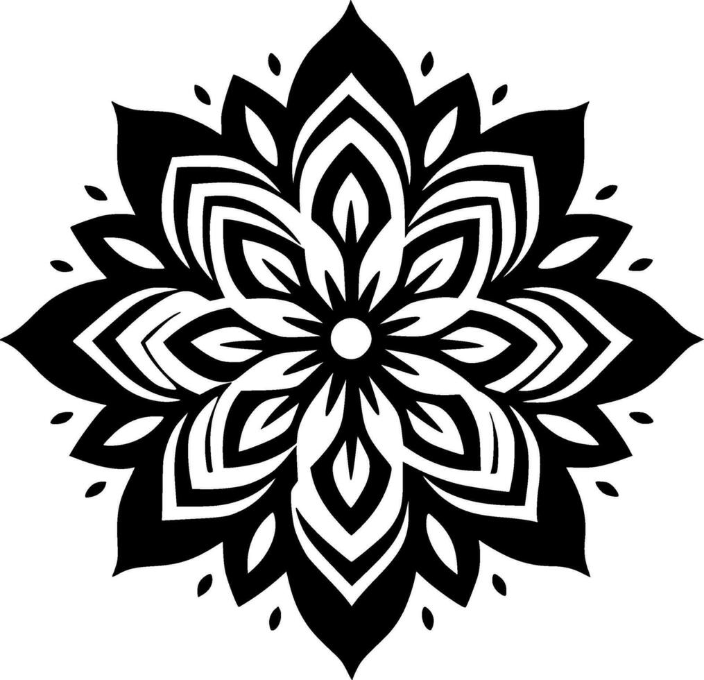 Mandala, Minimalist and Simple Silhouette - Vector illustration