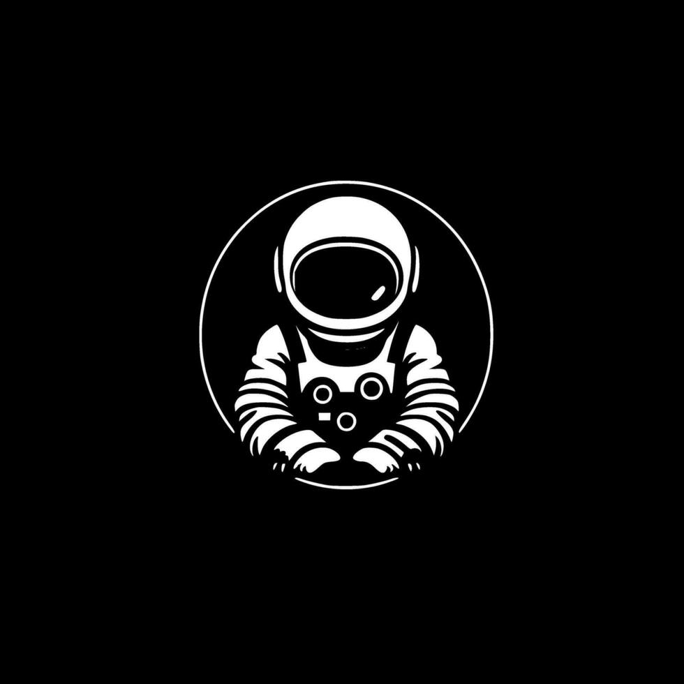 Astronaut - Minimalist and Flat Logo - Vector illustration