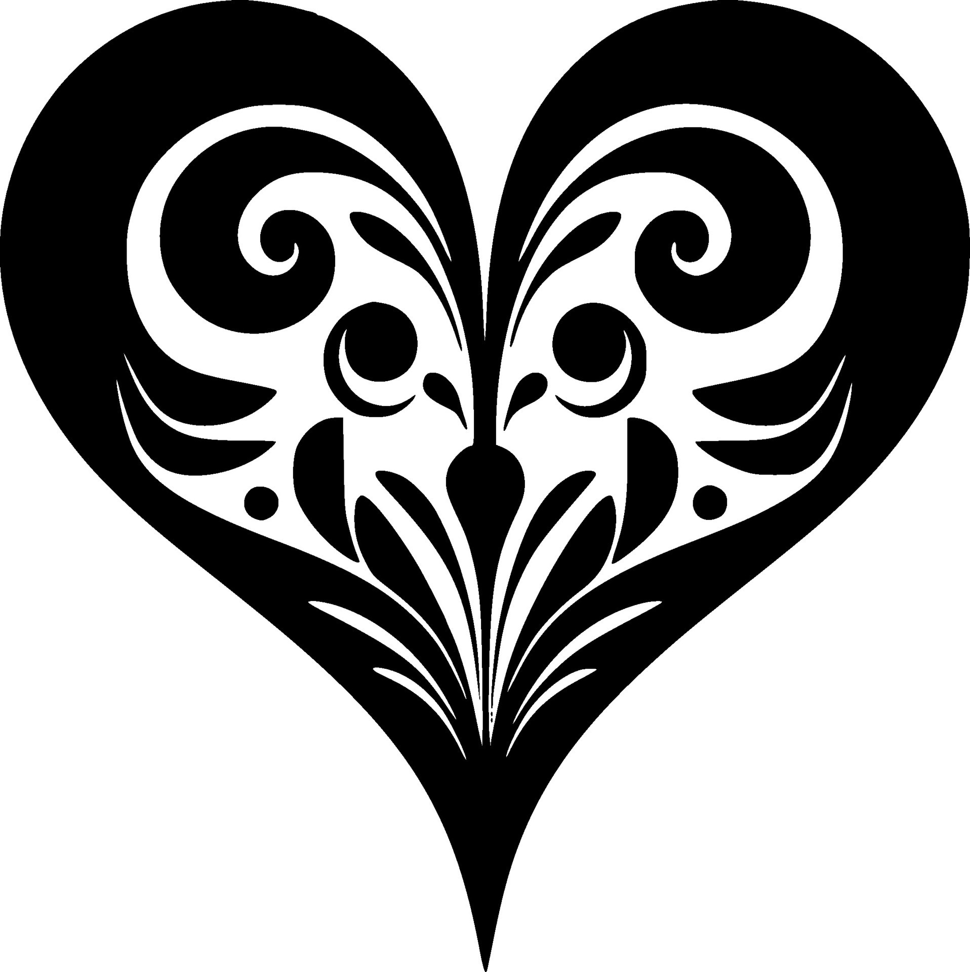 Heart, Black and White Vector illustration 26708352 Vector Art at Vecteezy
