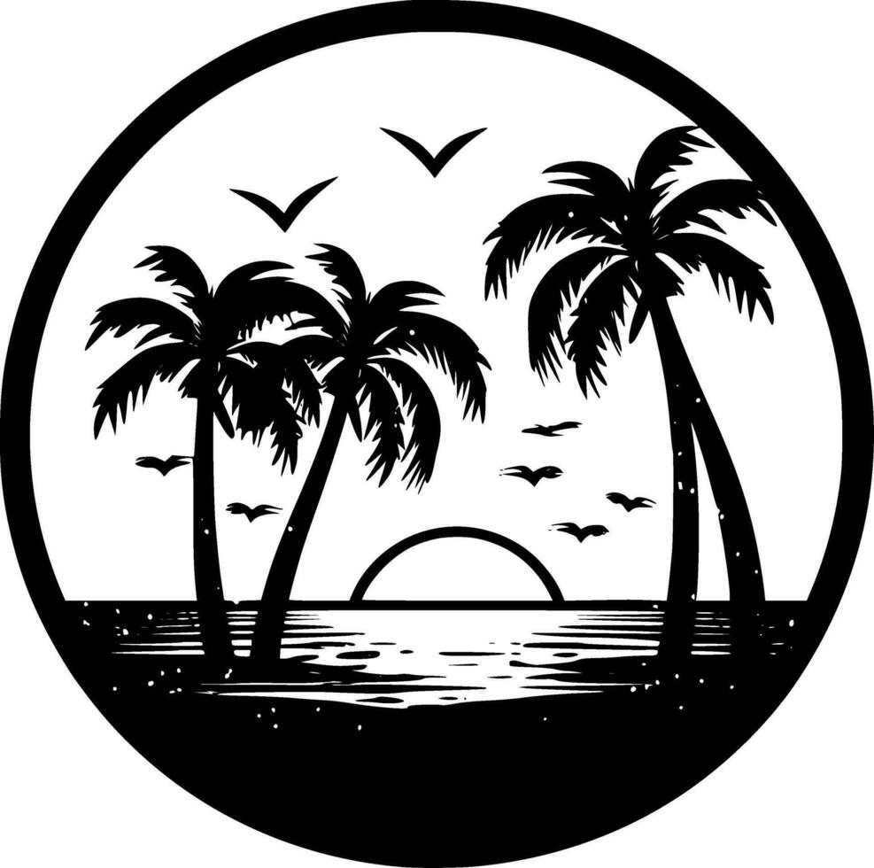 Beach - High Quality Vector Logo - Vector illustration ideal for T-shirt graphic