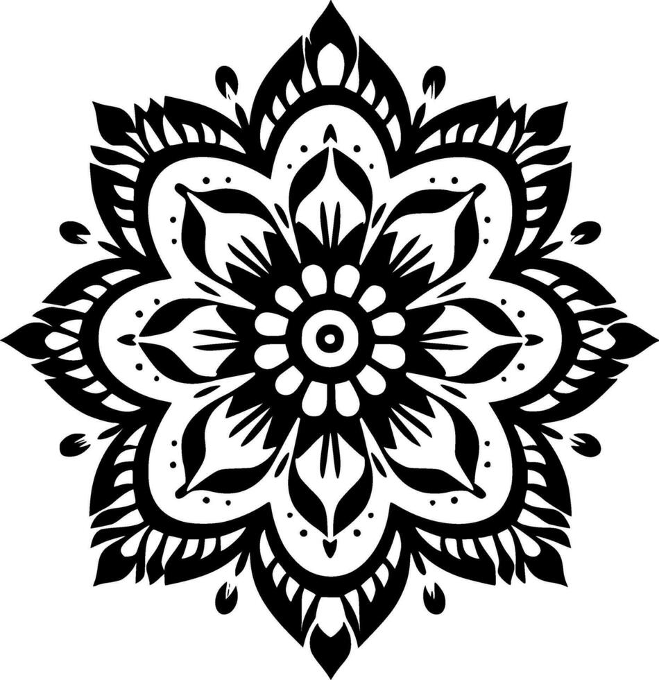 Mandala, Minimalist and Simple Silhouette - Vector illustration