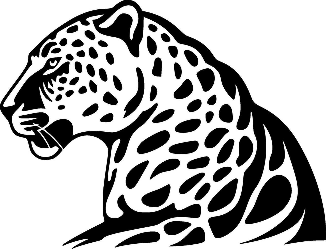 leopardo, minimalista y sencillo silueta - vector ilustración