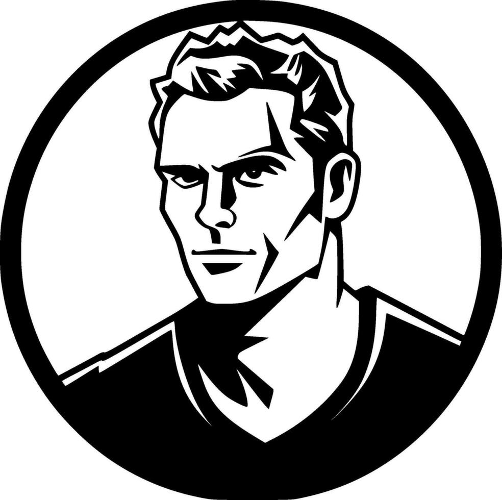 Football, Black and White Vector illustration