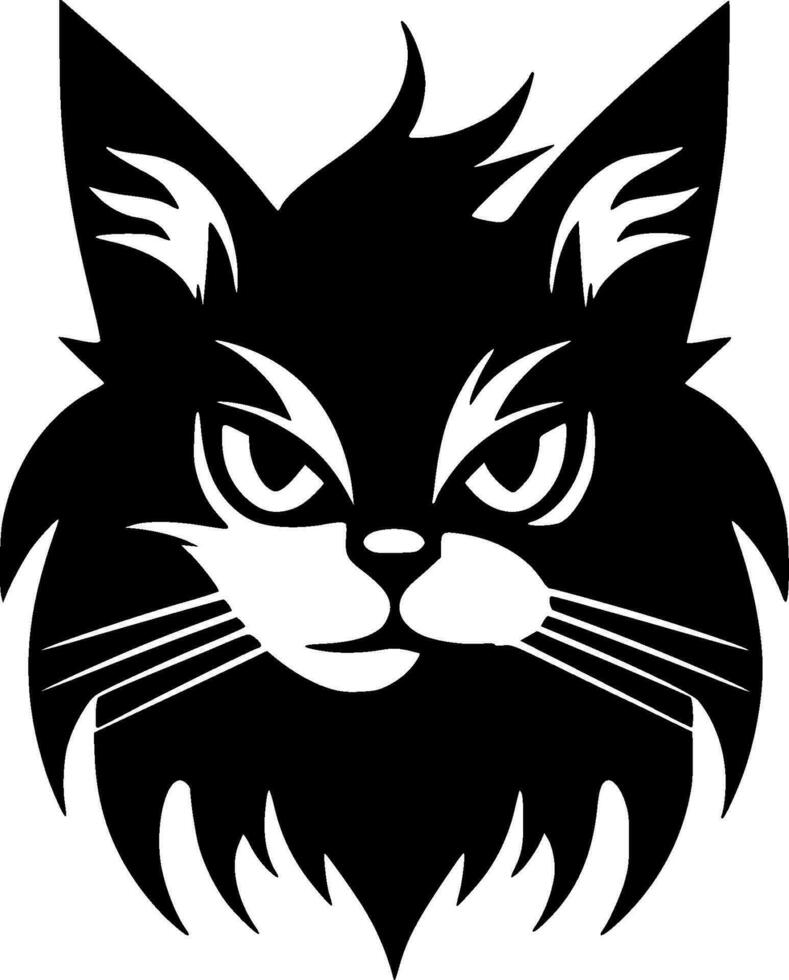 Cat, Black and White Vector illustration