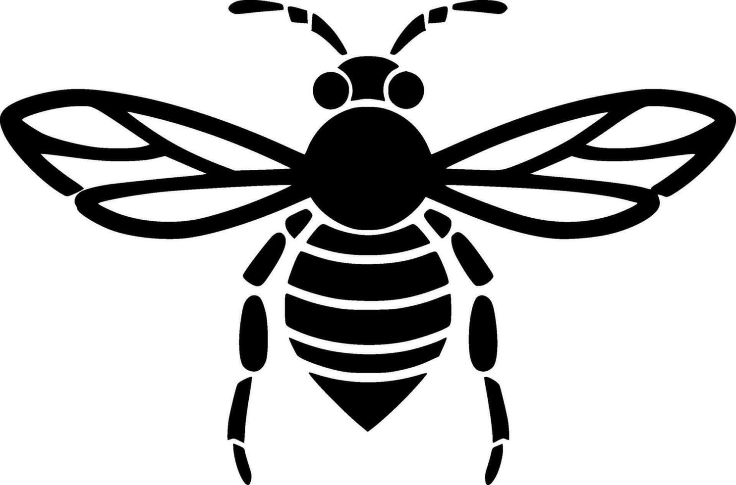 Bee - Minimalist and Flat Logo - Vector illustration