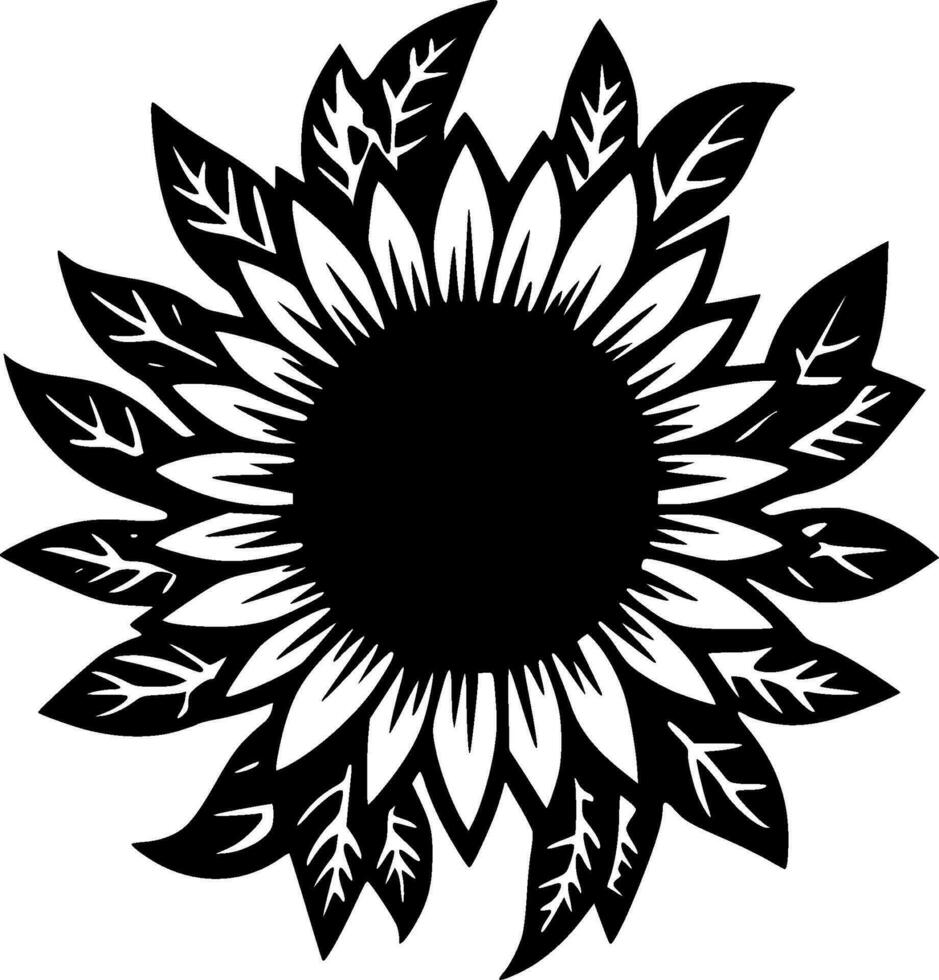 Flower, Minimalist and Simple Silhouette - Vector illustration