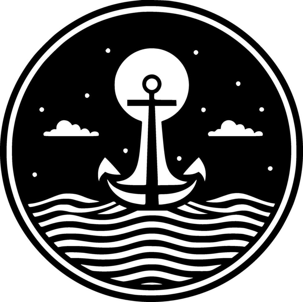 Nautical - Minimalist and Flat Logo - Vector illustration