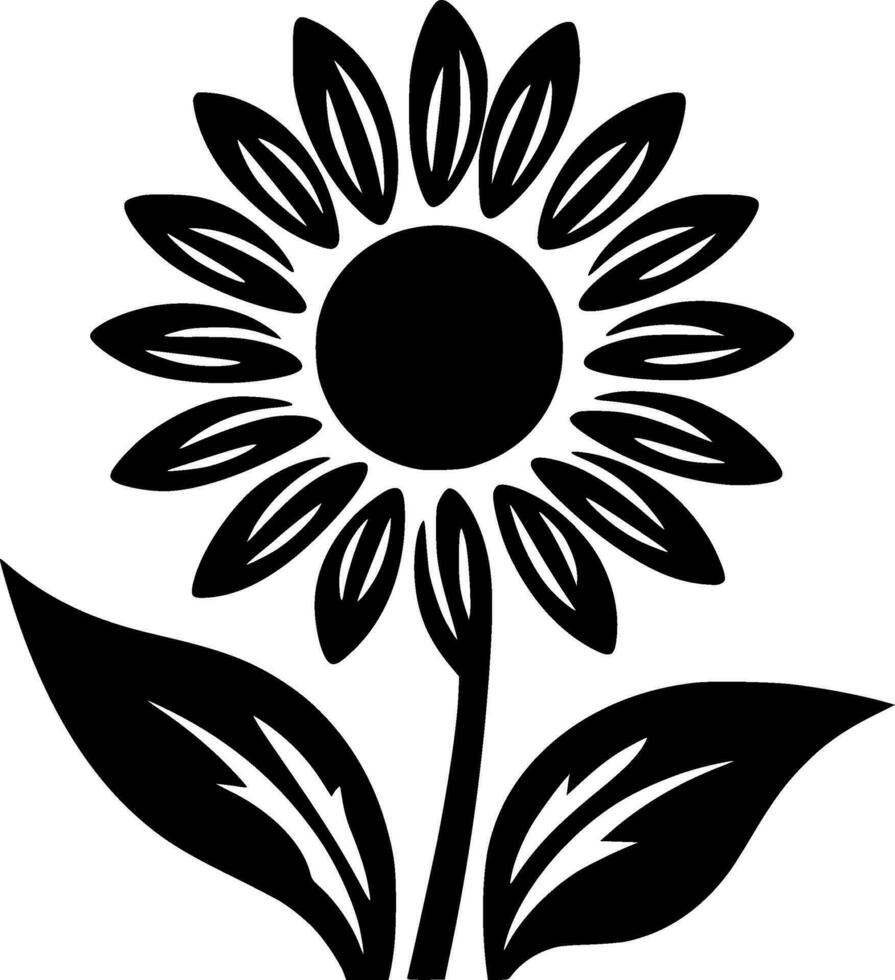 Flower - Minimalist and Flat Logo - Vector illustration