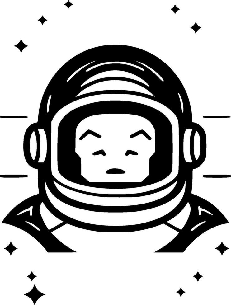 astronauta - minimalista y plano logo - vector ilustración