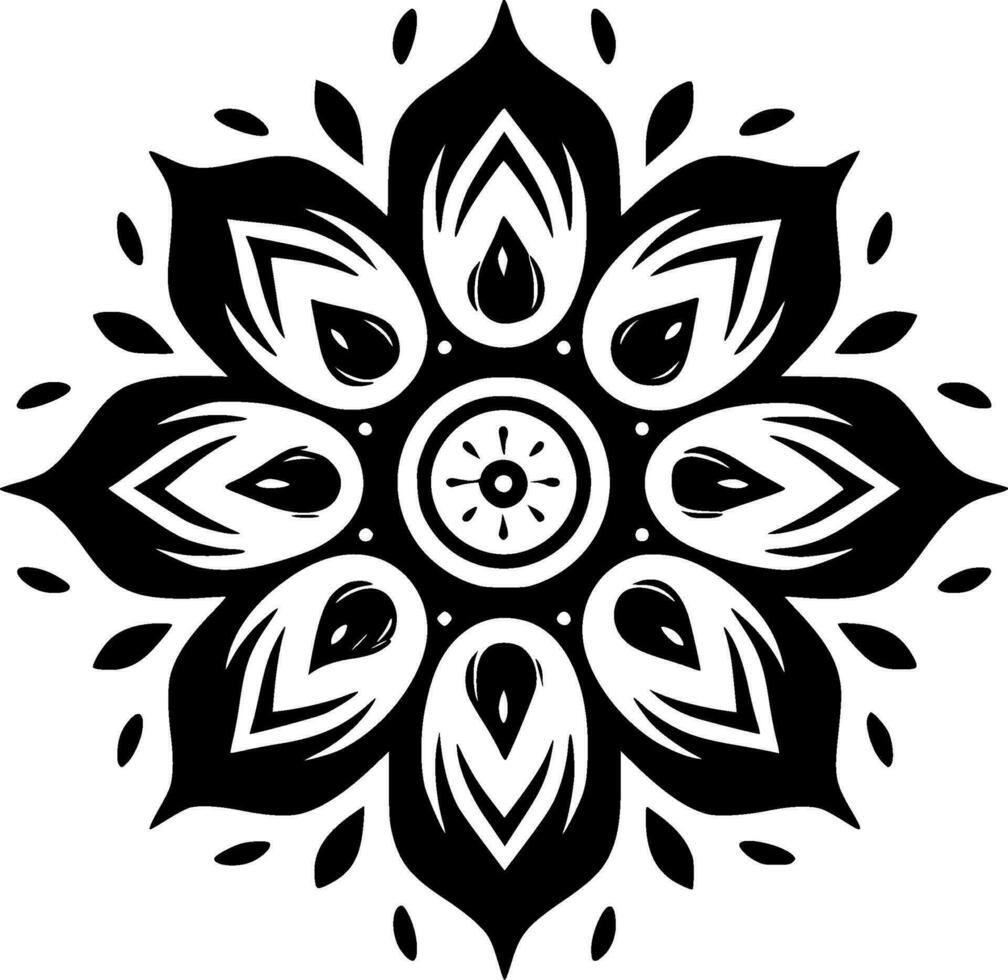 Mandala, Minimalist and Simple Silhouette - Vector illustration